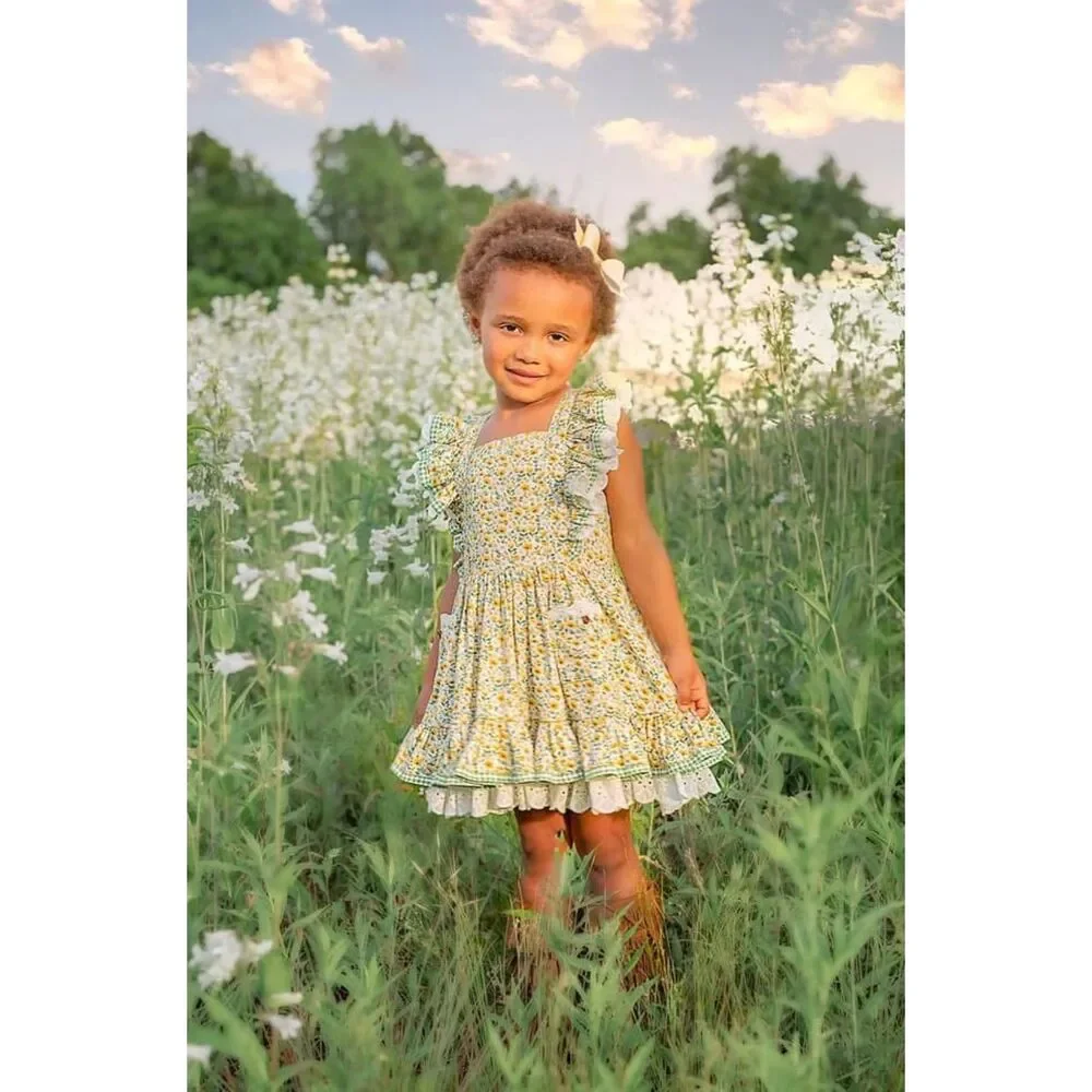 EUC sz 6 Love and Grow Sunflower Pinafore